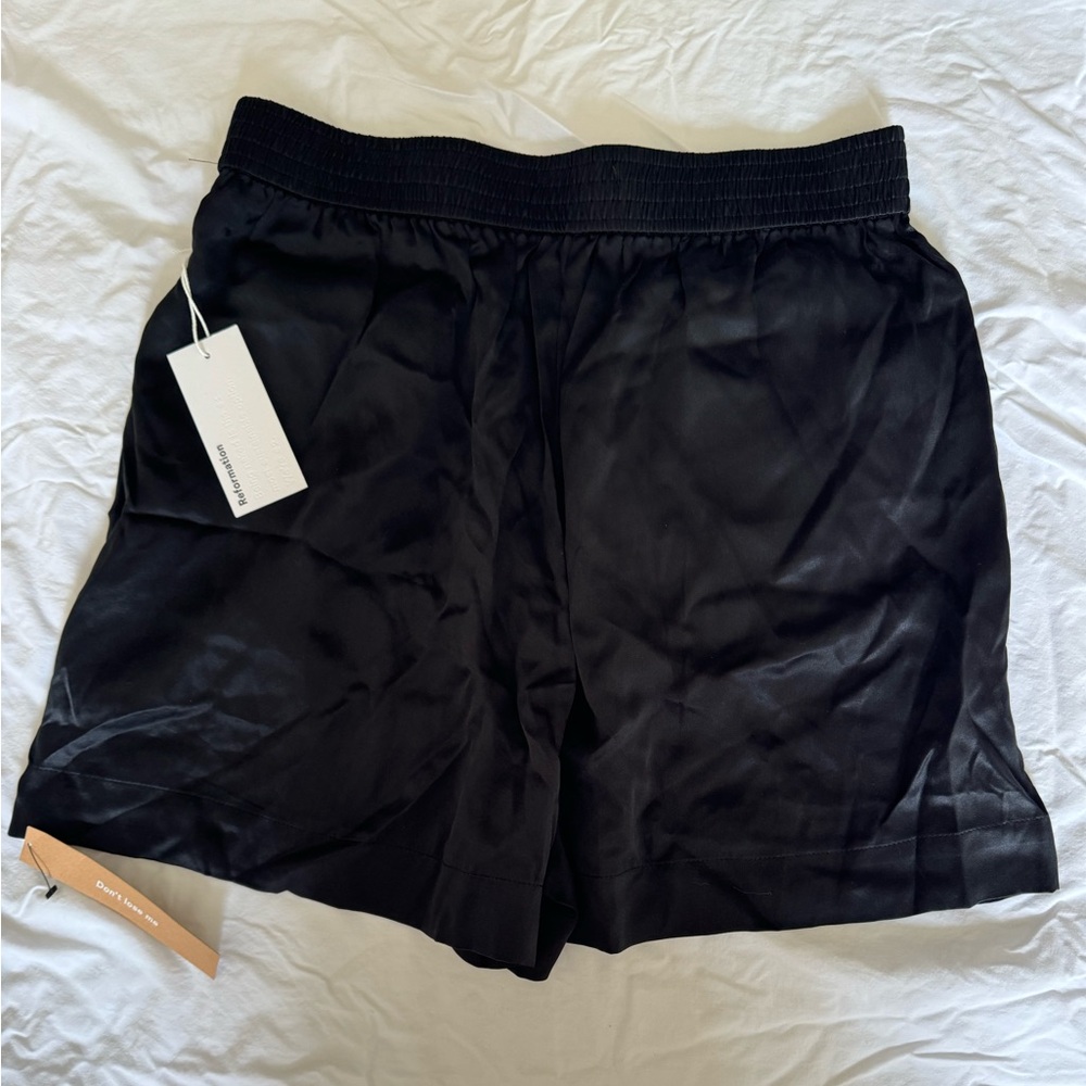 Reformation silk shorts